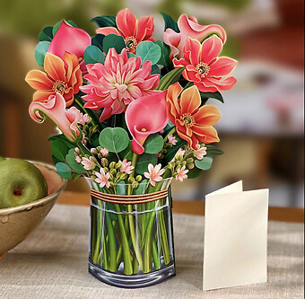 3D Spring bouquet card