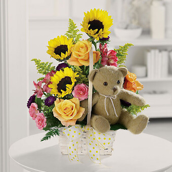 12 Get Well Teddy Bear Flower Delivery San Francisco CA - You See Flowers  At U C Medical Center