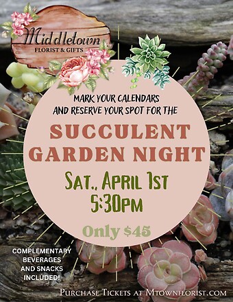 Succulent garden night 4/1