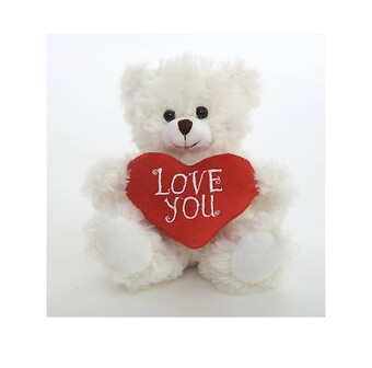 Love you white teddy 6inch